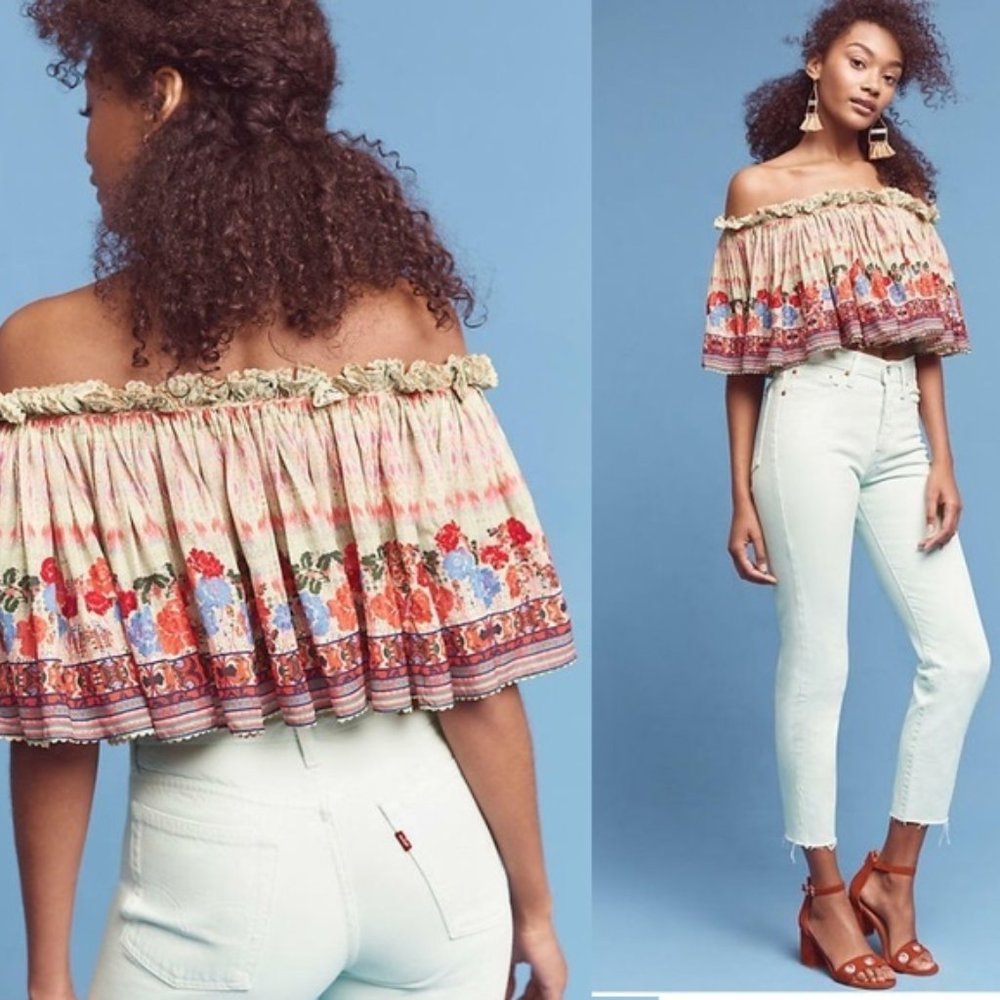 NEW Anthropologie Villa Midi Top size L new with tag nwt - Picture 7 of 11